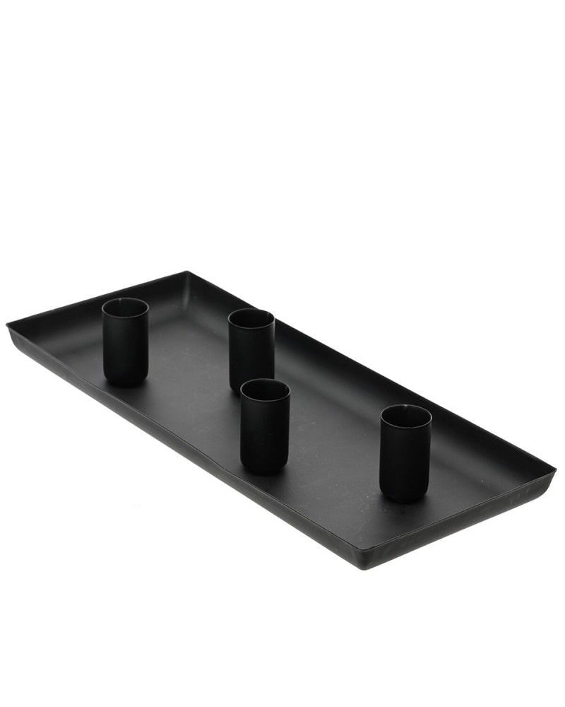 Lifetime Black Candle Holder Tray, 29 x 12 x 2 cm, for Interior Decorations
